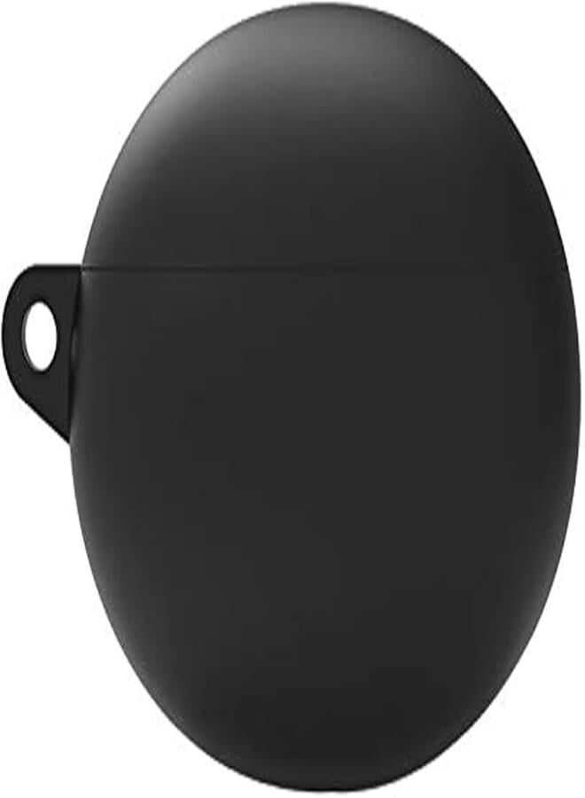 Beauenty Silicone Case Cover for Huawei Freebuds 4i Shock-Absorbing Protective Carrying Case with Keychain Hook Fit Huawei Freebuds 4i Wireless Earbud (Black)